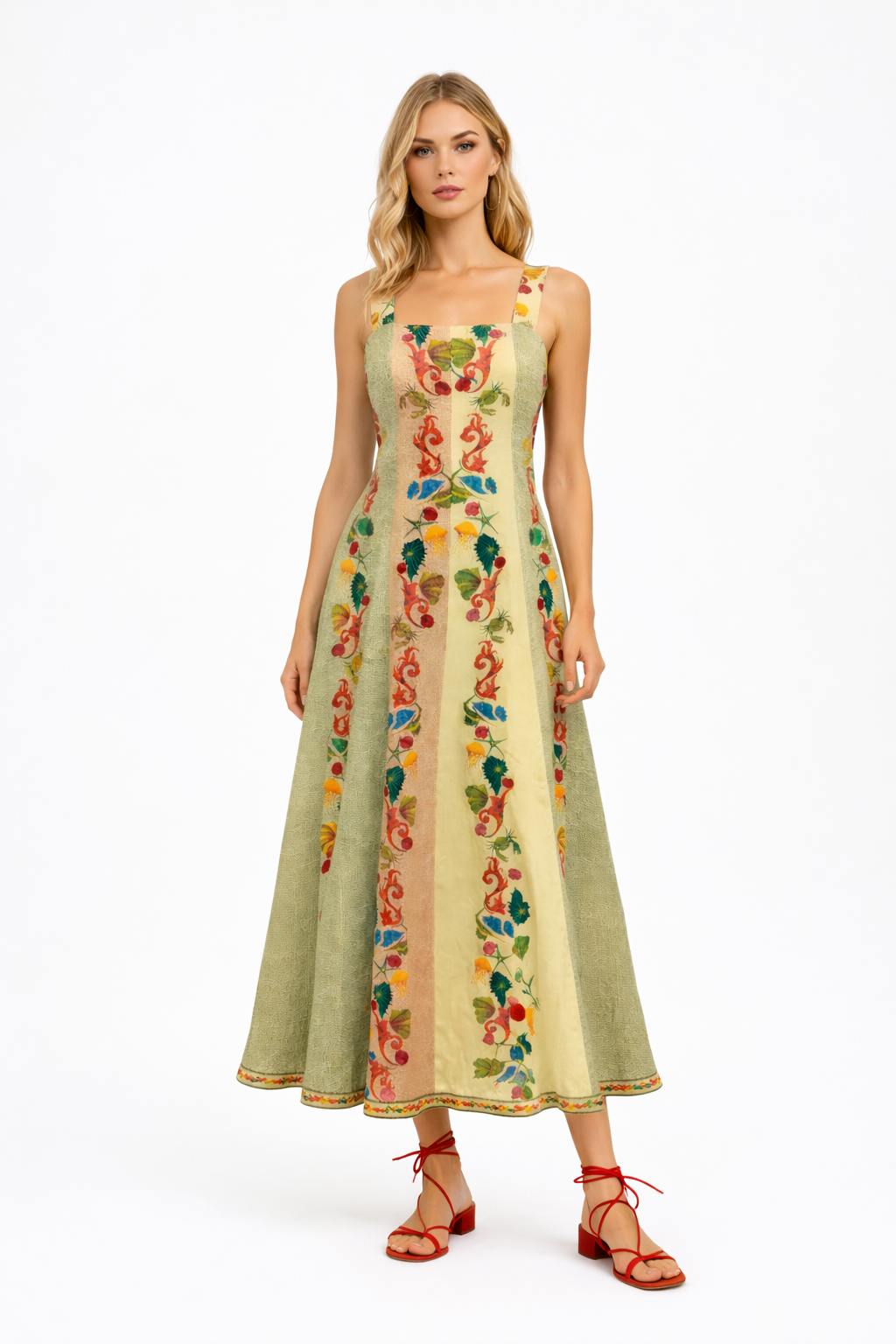 Loren Multi Shell Midi Dress