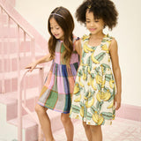 Girls Alyssa Dress - Plaid Madras