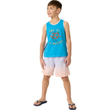 Organic Track Tank in Bodega Blue