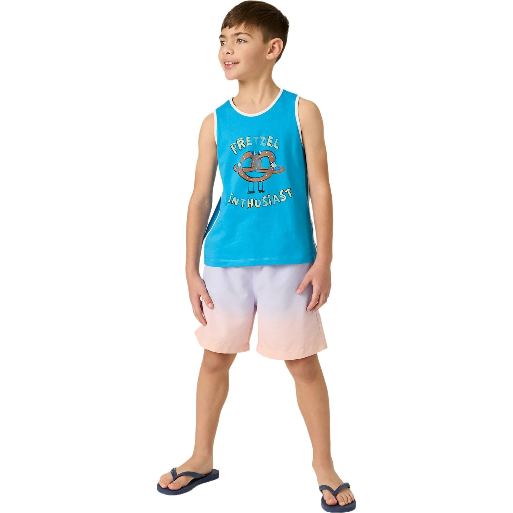 Organic Track Tank in Bodega Blue