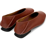 Women's Casi Myra Square Toes Ballerina Shoes, Red