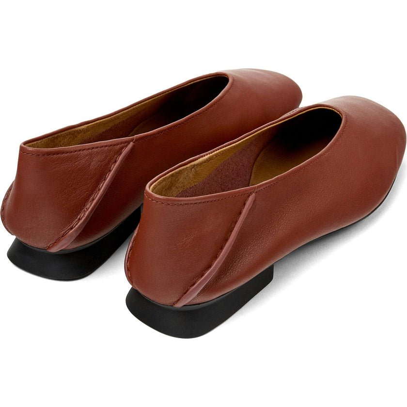 Women's Casi Myra Square Toes Ballerina Shoes, Red