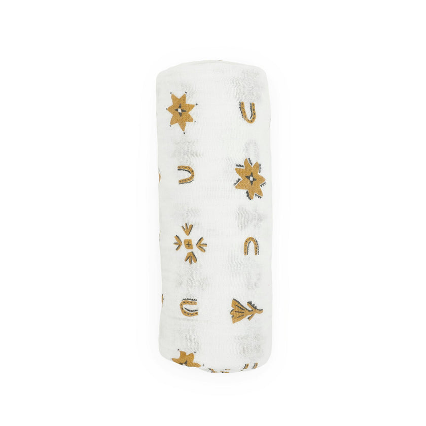 Cotton Muslin Swaddle Blanket - Conchos