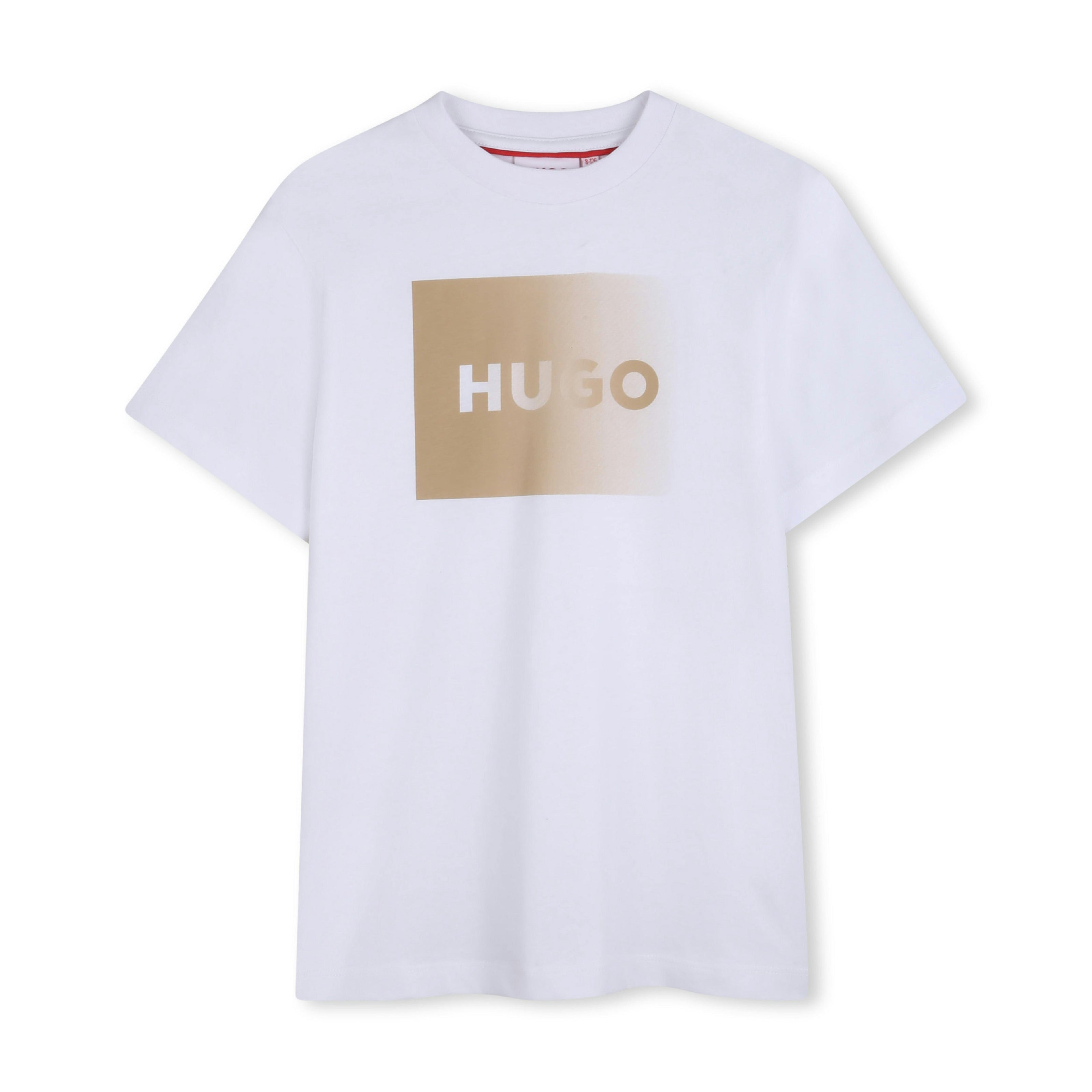 Boys White Mini Me White Logo T-Shirt