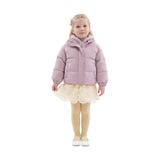 Purple Hooded Puffer Jacket