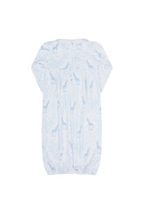 Blue Print Smocked Gown