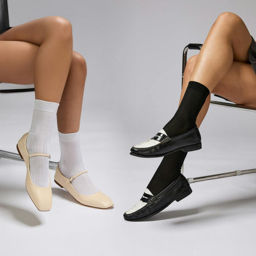 Women's Classic Silky Rib Crew Socks