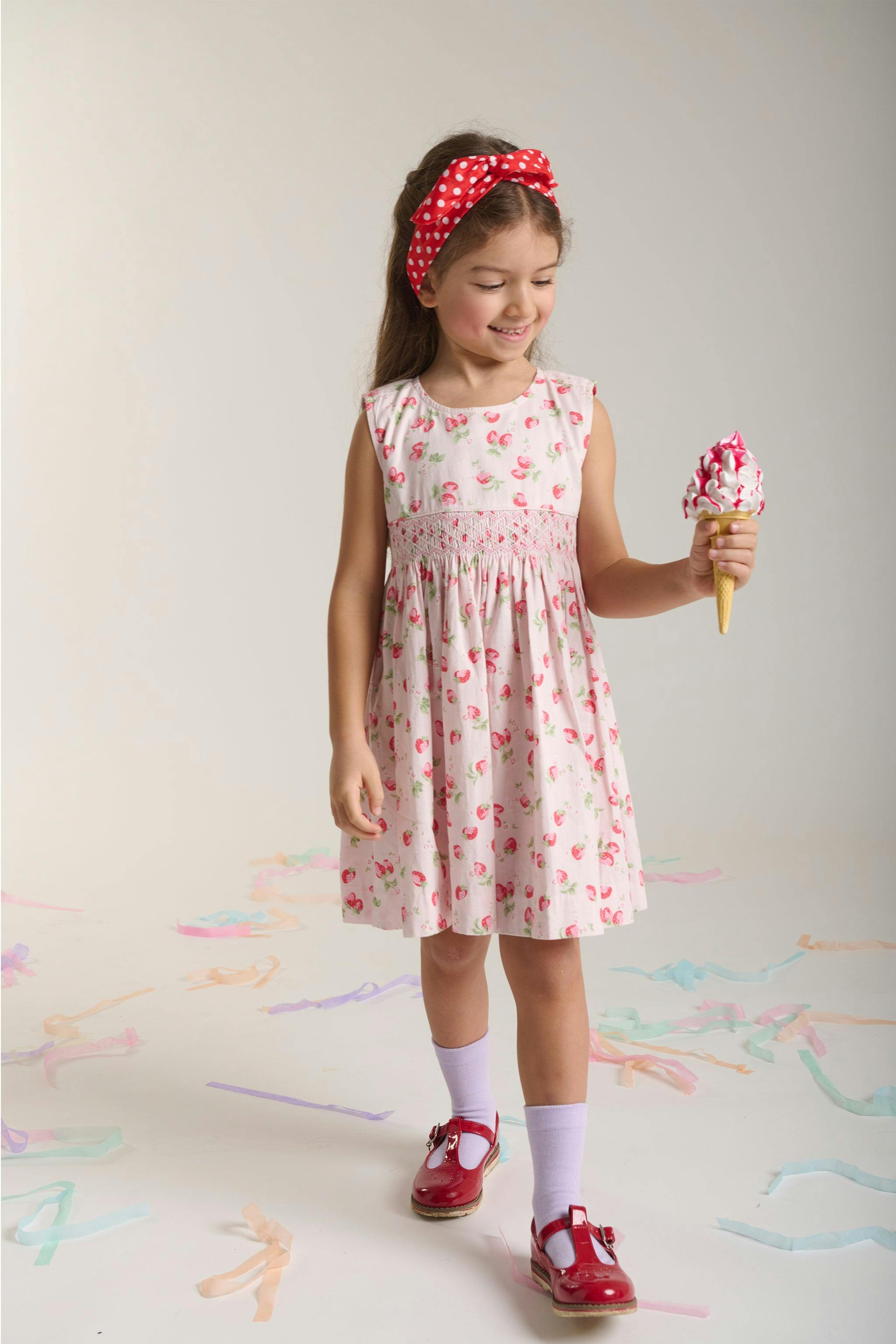 Hand-Smocked Girls Dress - Fayla