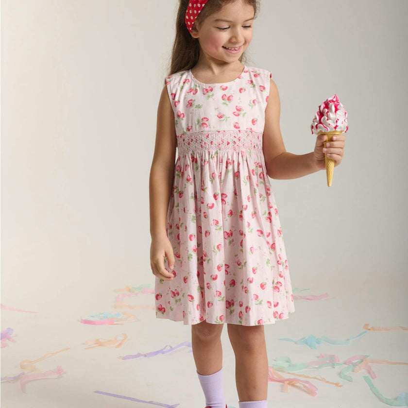 Hand-Smocked Girls Dress - Fayla
