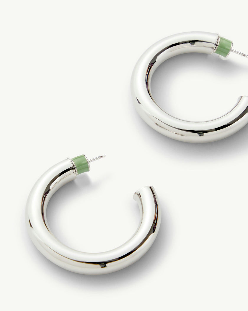 1" Perfect Hoops in Silver