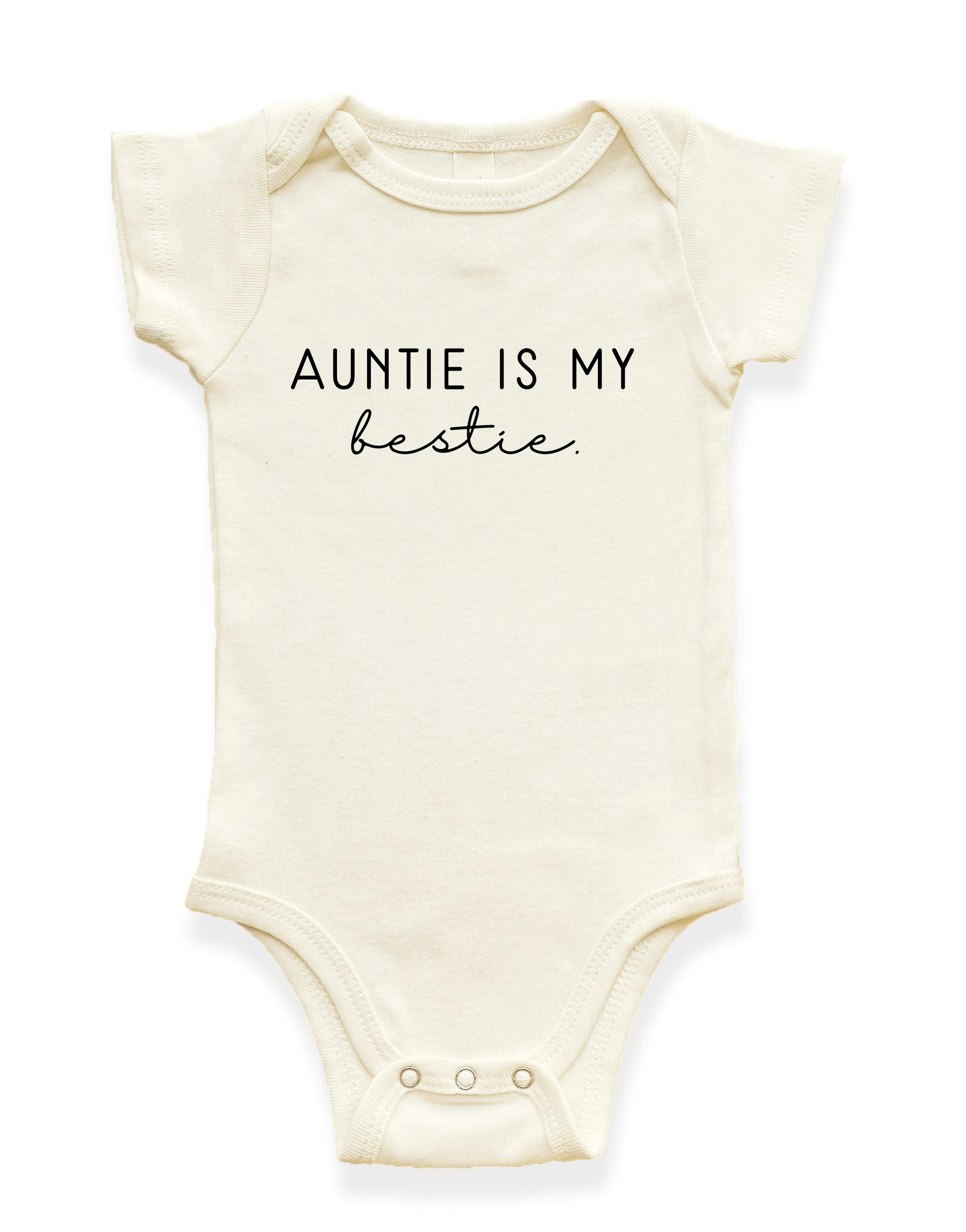 Auntie is my Bestie Organic Baby Bodysuit