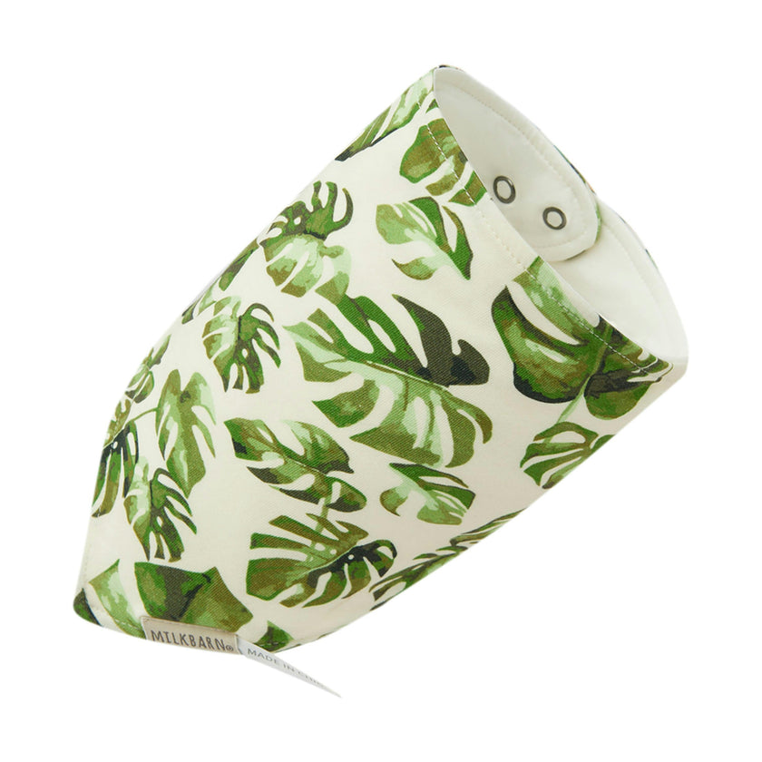 Island Leaf Cotton Stretch Kerchief Bib