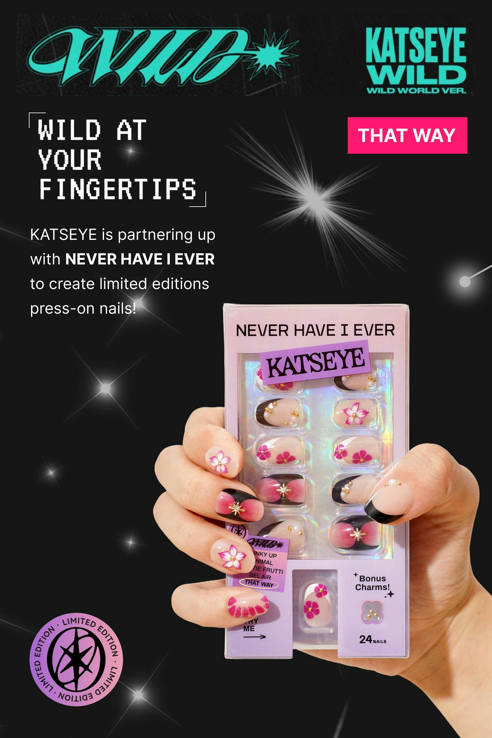KATSEYE | THAT WAY – SHORT OVAL PRESS-ON NAILS