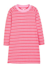 Long Sleeved T-Shirt Dress - Cambridge Crimson Stripe