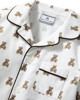 Kid's Twill Pajama Set in Teddy Tales