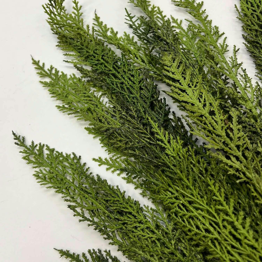 Real Touch Lebanon Cedar Faux Winter Greenery Stem Bundle of 3