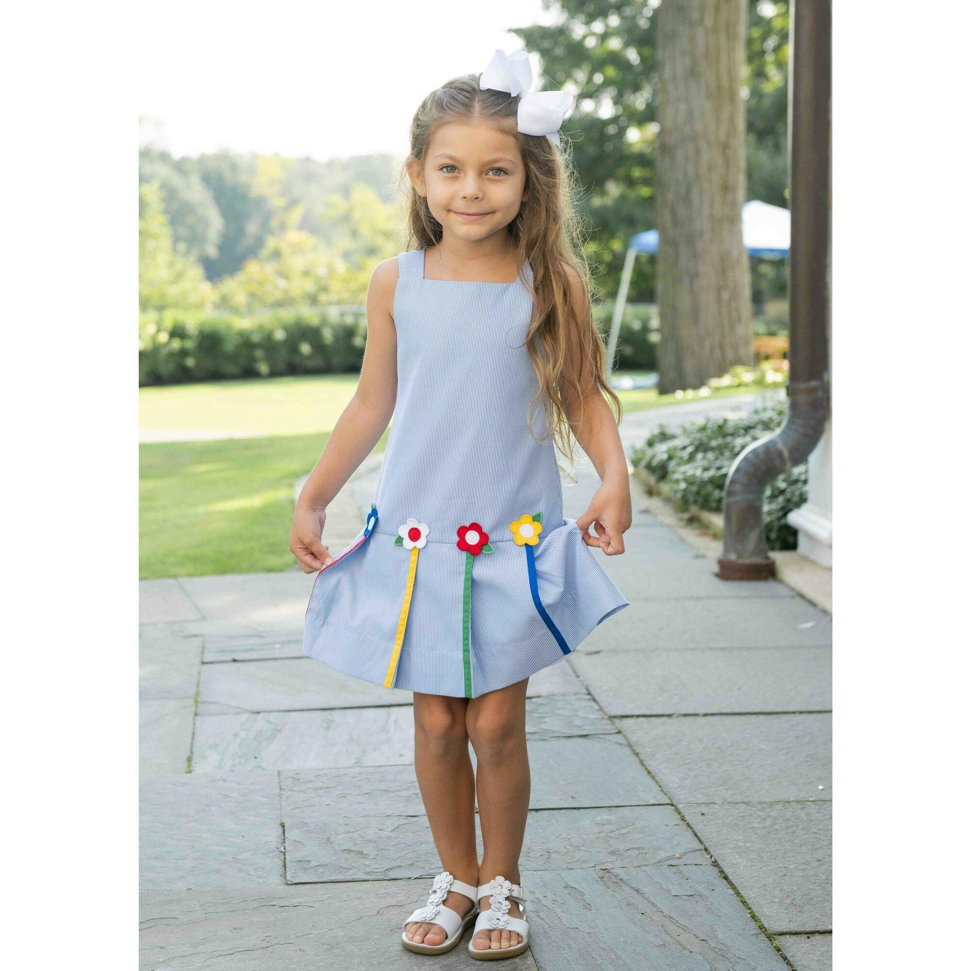 Junior Cord Dress With Flowers