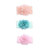 Multicolor Elastic Glitter Floral Headband Set