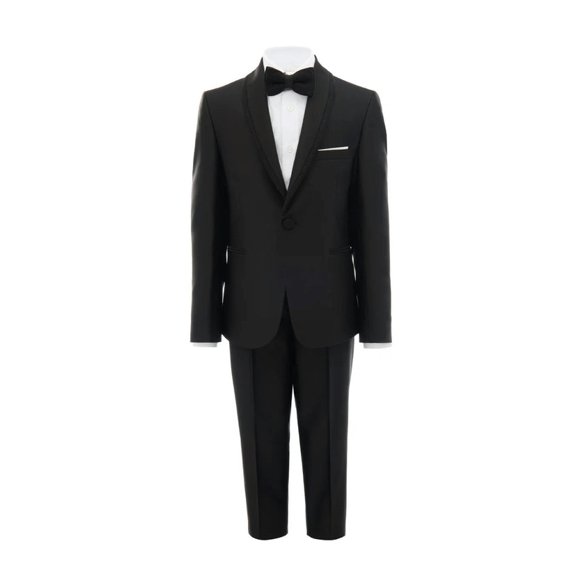 Black Glitter Trim Suit