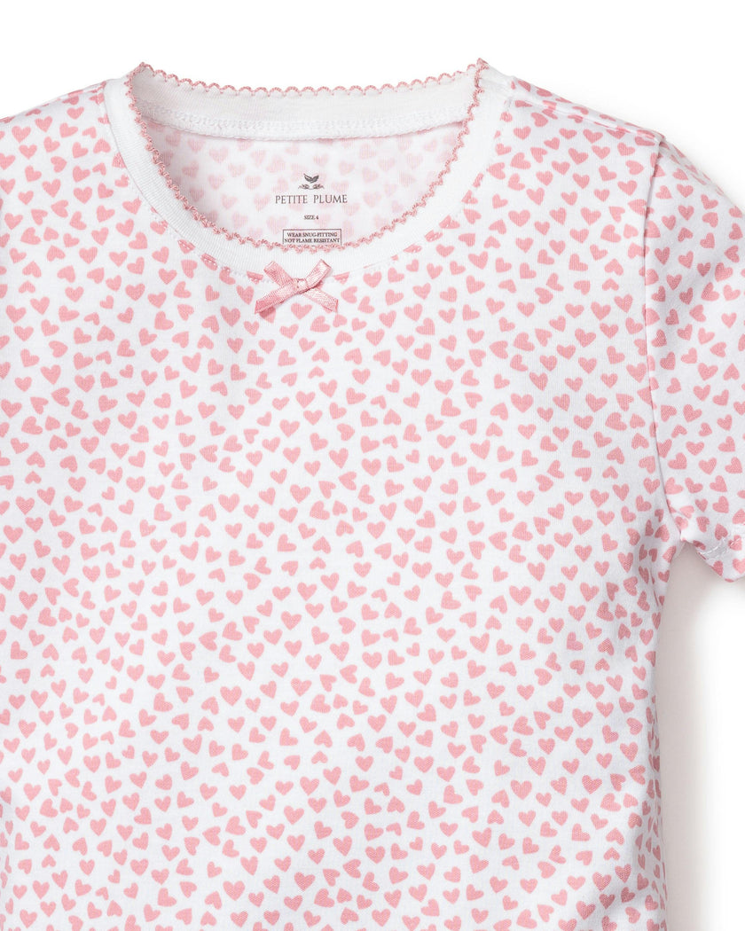 Kid's Pima Snug Fit Pajama Short Set in Sweethearts