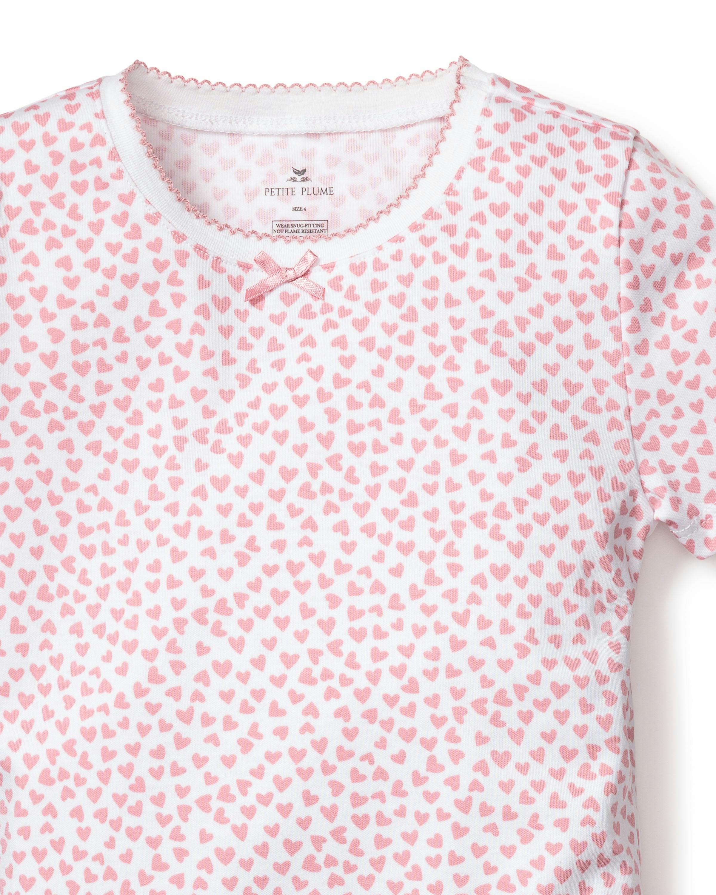 Kid's Pima Snug Fit Pajama Short Set in Sweethearts