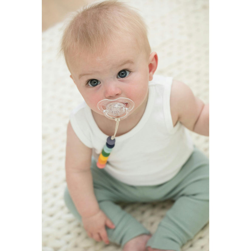 Rainbow Multi Pacifier Clip