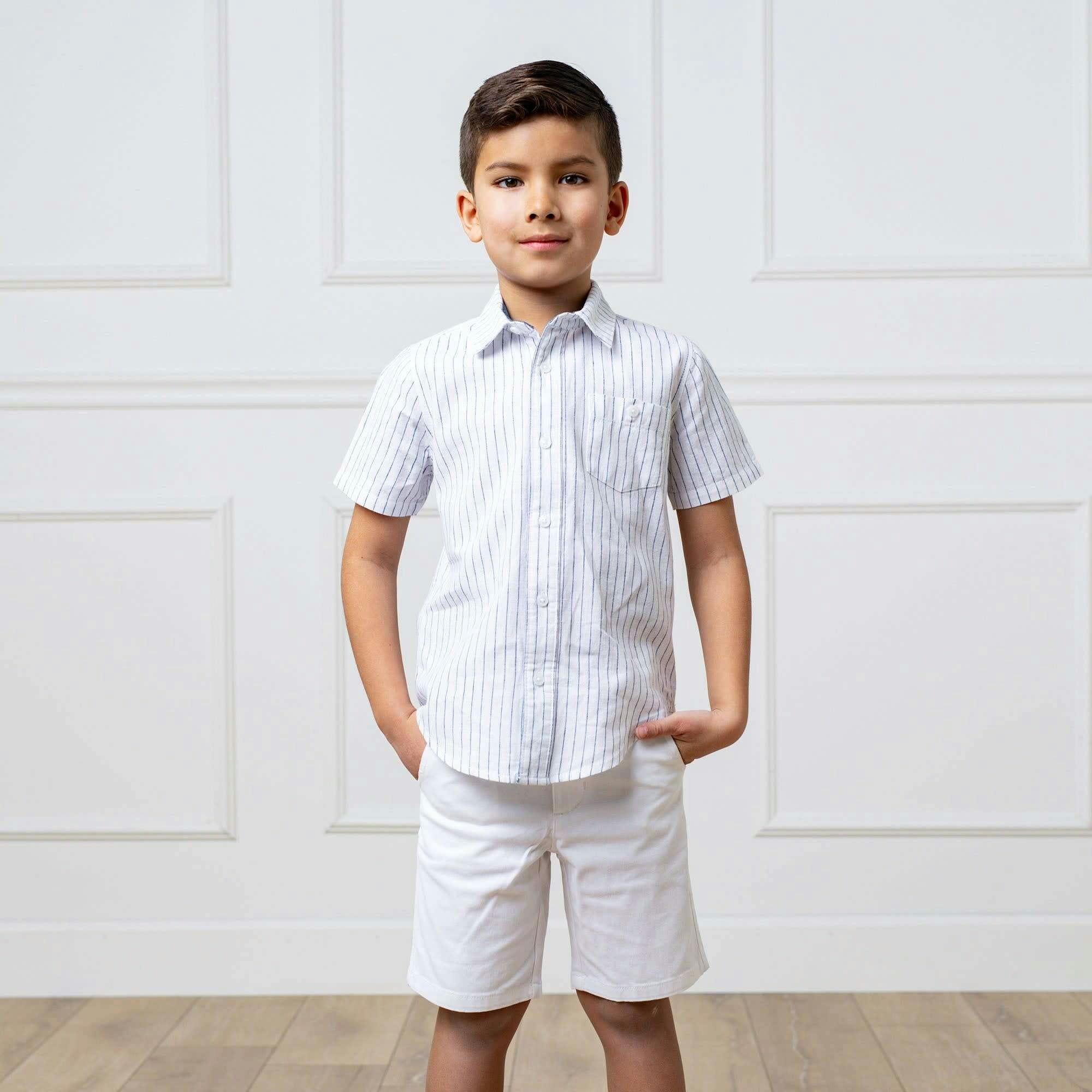 Organic Uniform Stretch Chino Short, White