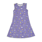 Rainbow Bear Bamboo Girls' Sleeveless Dress