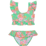 UPF50+ Sustainable Scoop Neck Frilled Crop Bikini