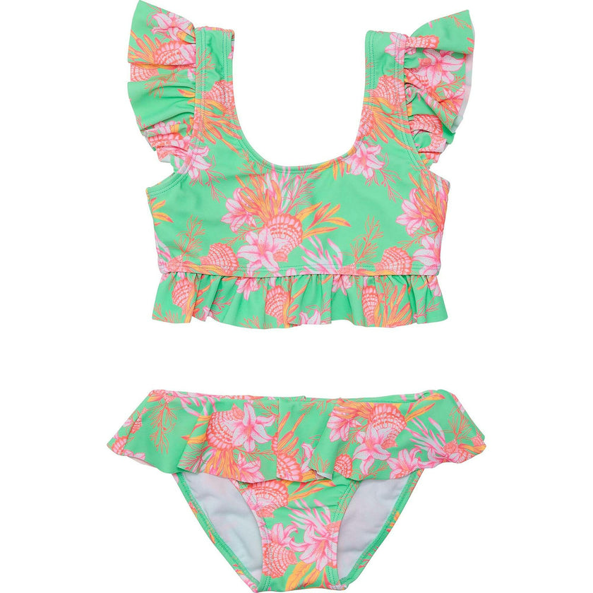 UPF50+ Sustainable Scoop Neck Frilled Crop Bikini