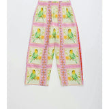 BIRDS PATCHWORK PANTS BLUSH