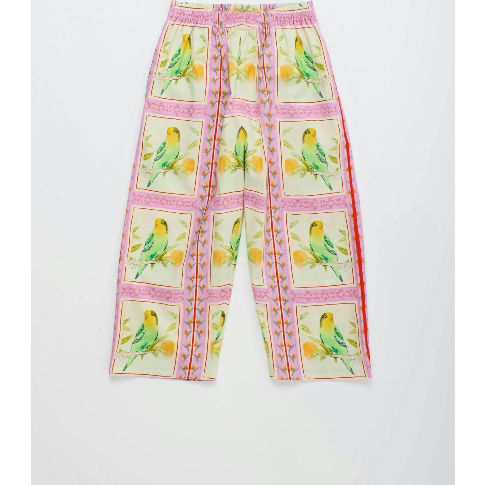 BIRDS PATCHWORK PANTS BLUSH