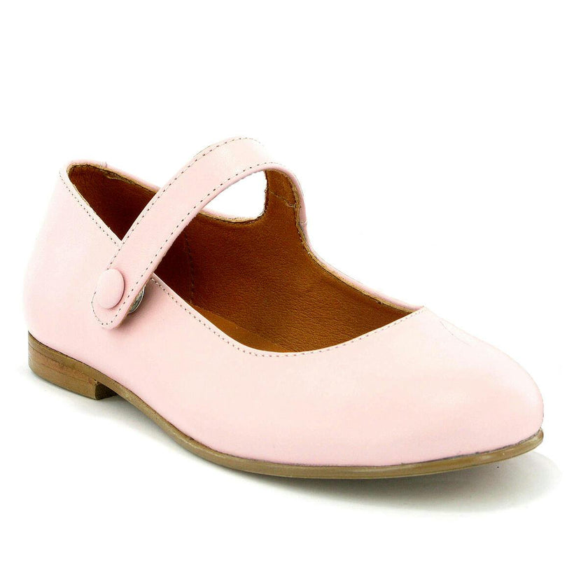 Leather Mary Jane Ballerinas, Pink