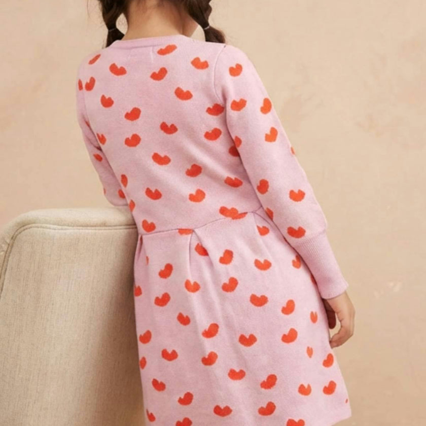 Love Hearts Dress | Bubble Gum