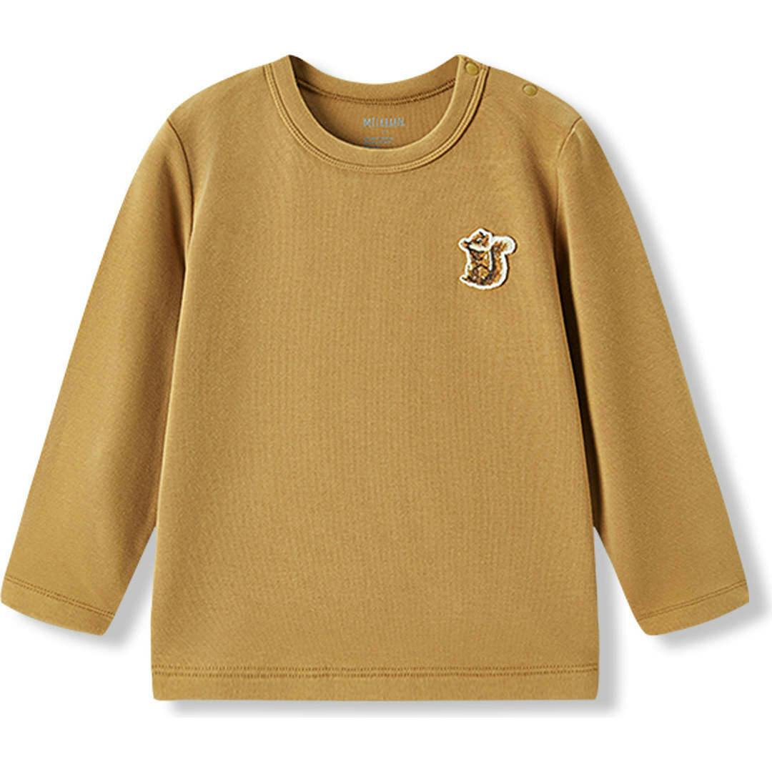 Peanut Brushed Long Sleeve T-Shirt