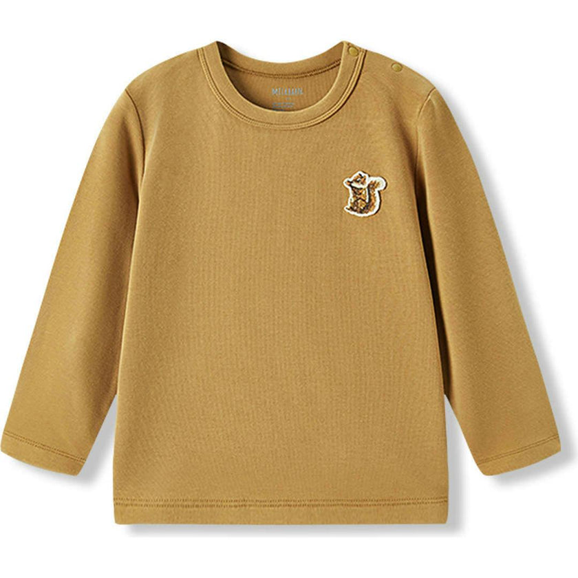 Peanut Brushed Long Sleeve T-Shirt