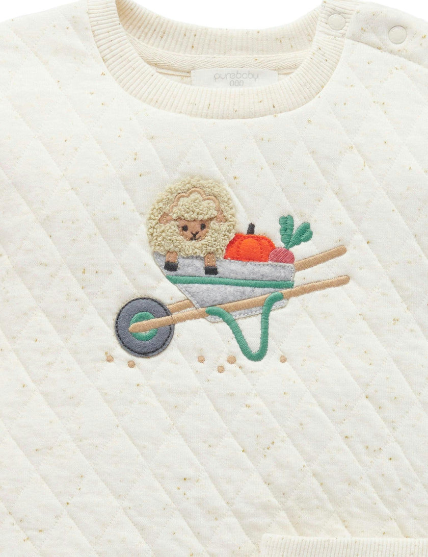 Quilted Track Set Veggie Patch Print