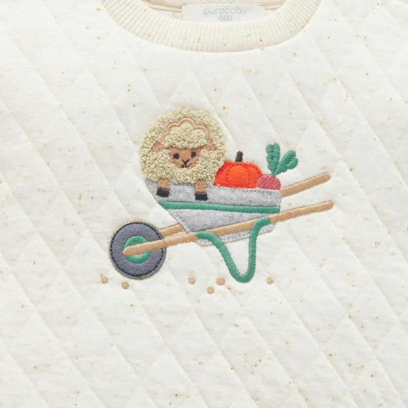 Quilted Track Set Veggie Patch Print