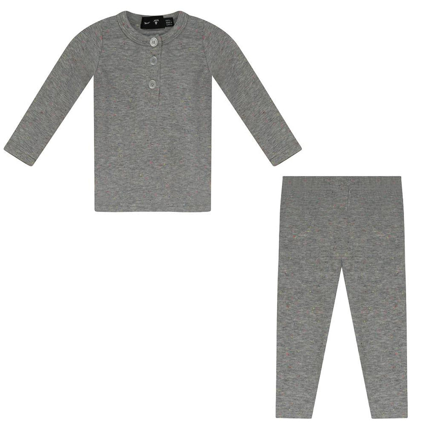 Speckled Rib 2 PC Long Sleeve Set