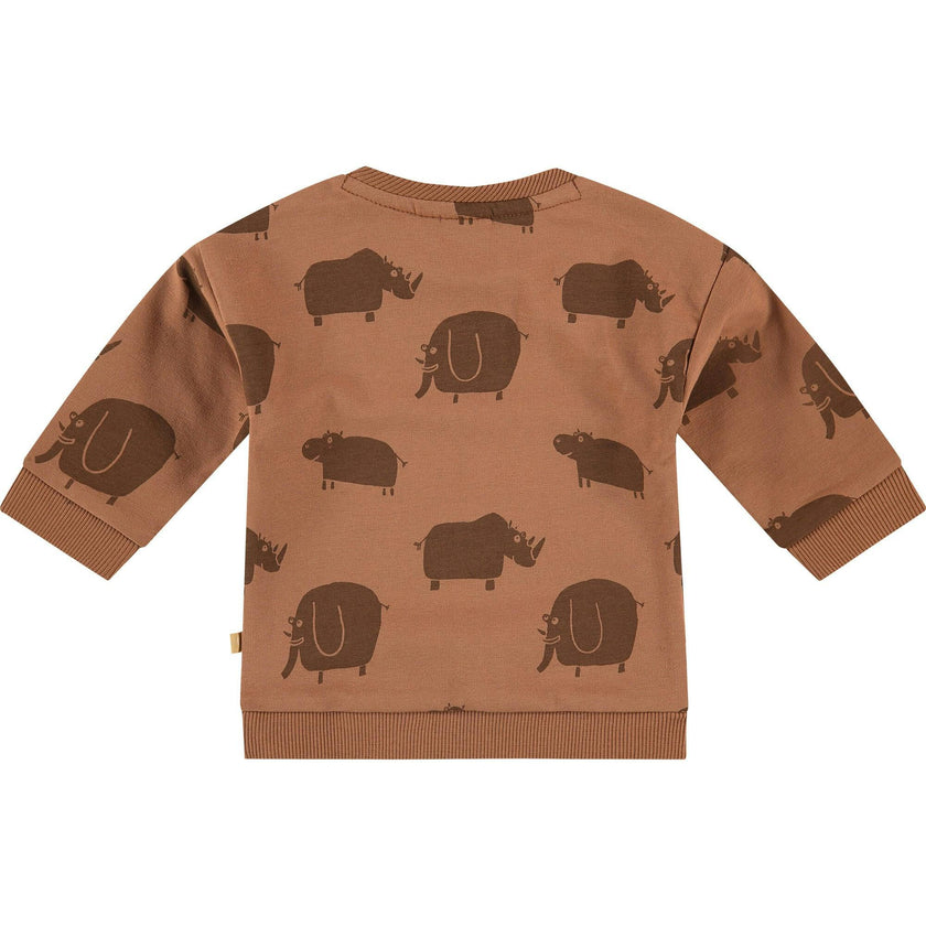 Monochromatic And Graphic Crew Neck Sweatshirt