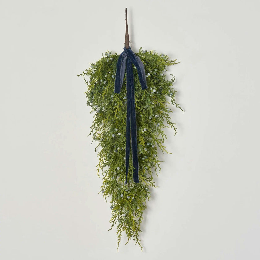 Seeding Winter Juniper Berry Greenery Classic Holiday Teardrop Swag - 3 Options Available