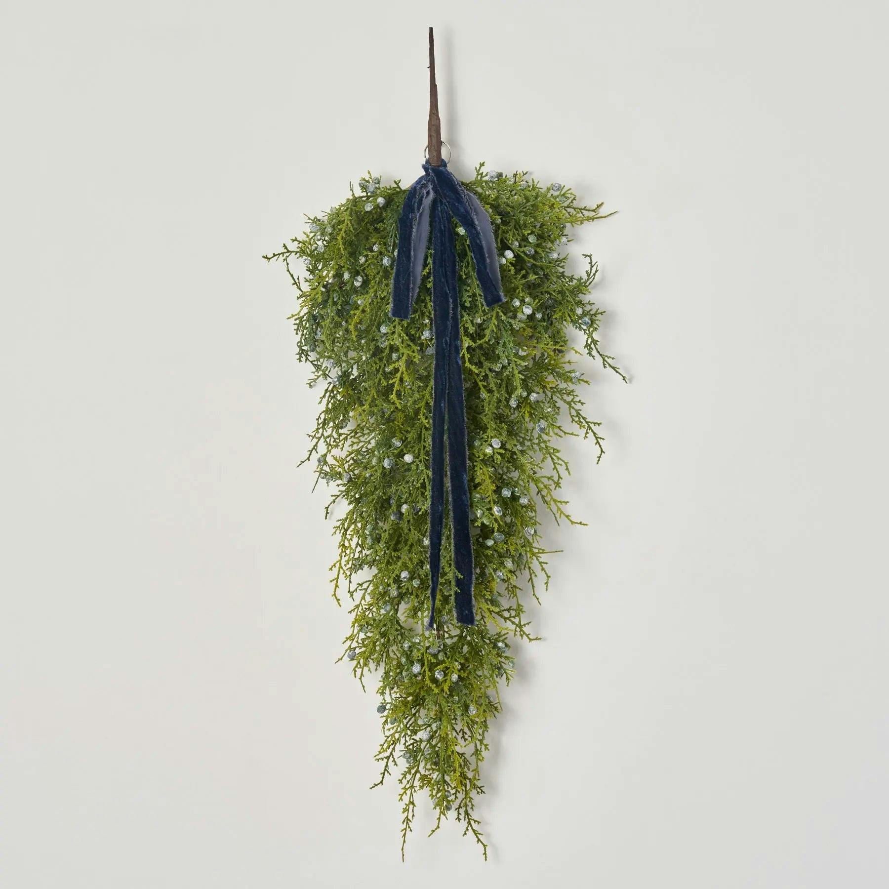 Seeding Winter Juniper Berry Greenery Classic Holiday Teardrop Swag - 3 Options Available