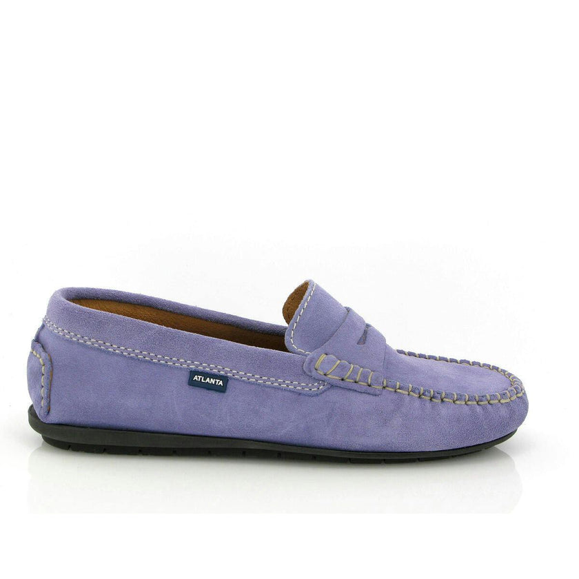Penny Moccasins In Suede Leather, Violet