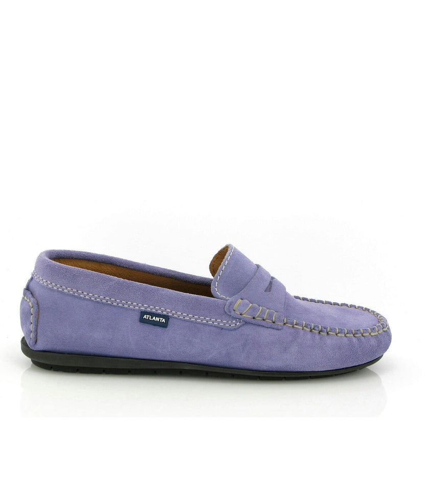 Penny Moccasins In Suede Leather, Violet