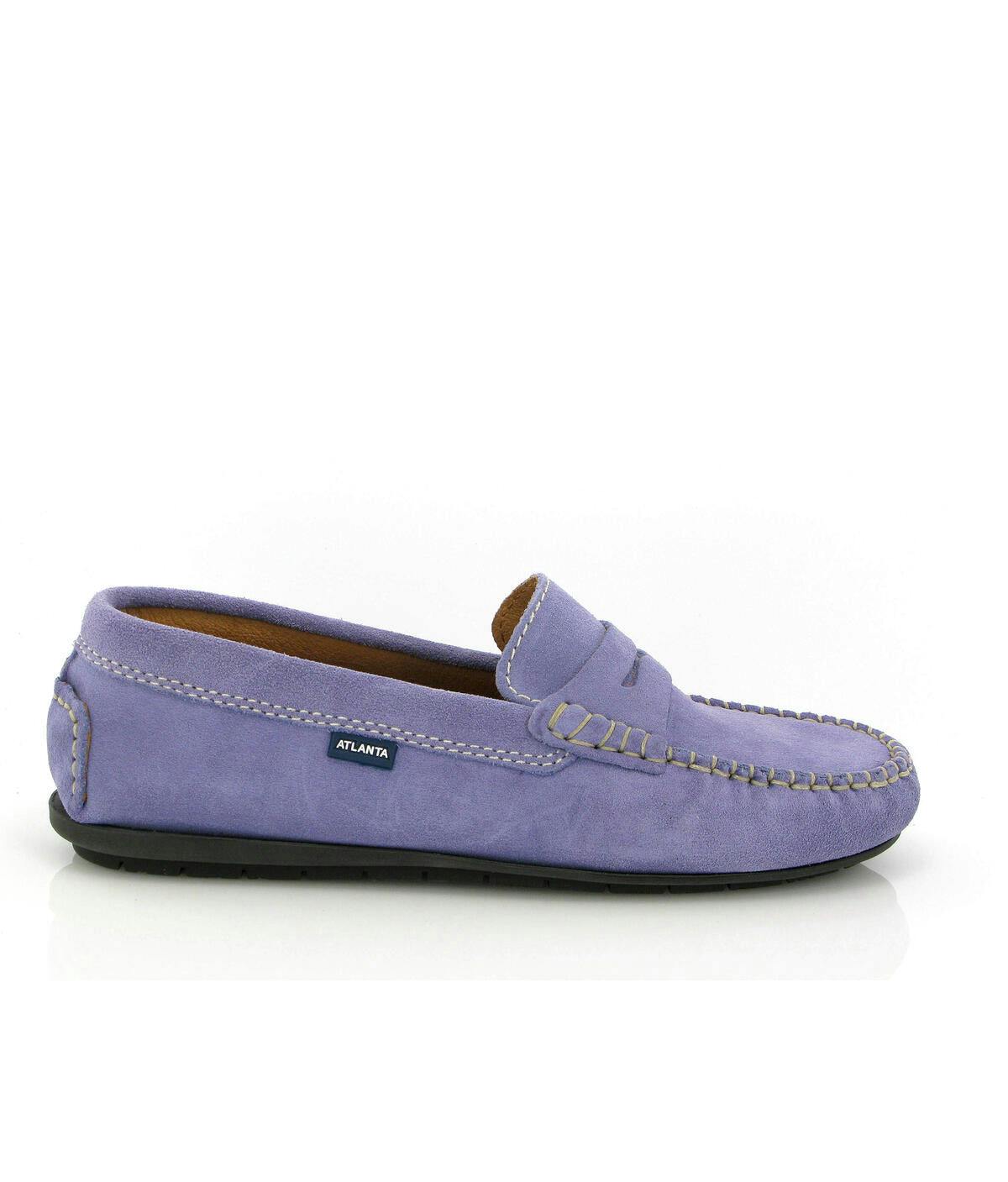 Penny Moccasins In Suede Leather, Violet
