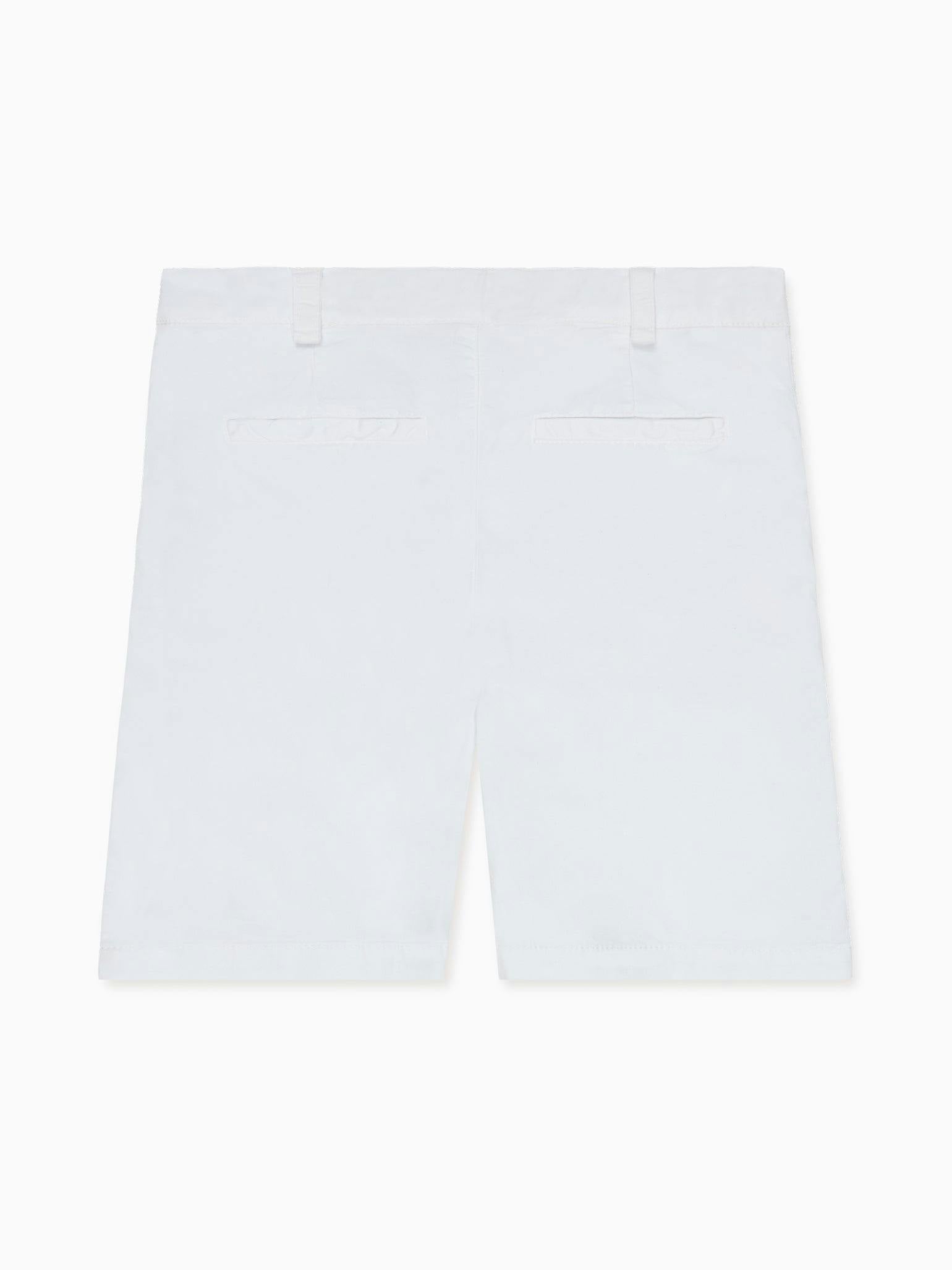 Nicky Hilton x La Coqueta White Conrad Boy Chino Shorts