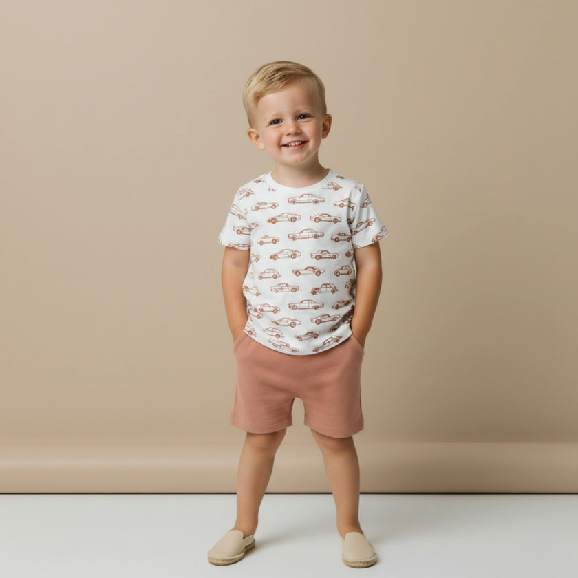 Organic Tee & Shorts Set - Cars