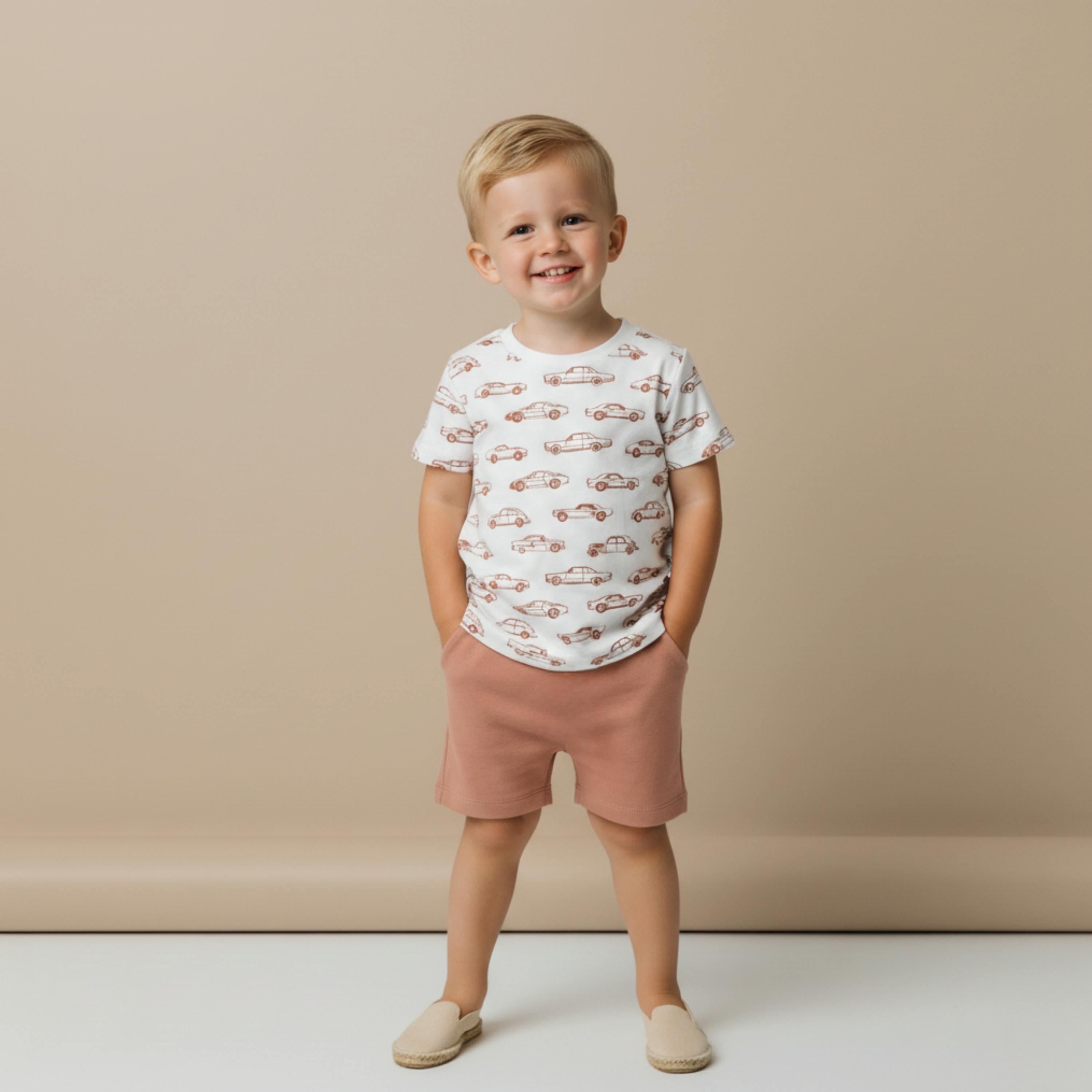 Organic Tee & Shorts Set - Cars