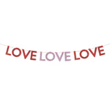 Glitter Fabric Love Garland