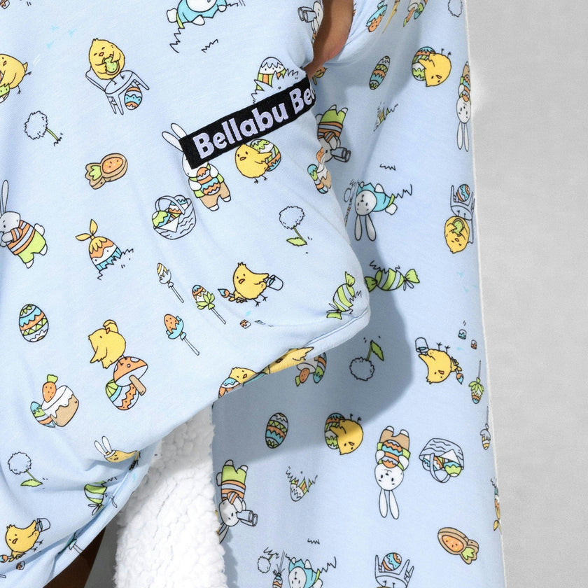 Easter Blue Bamboo Sherpa Blanket